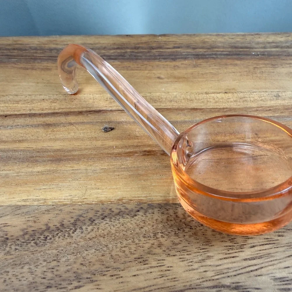 Fostoria Pink Depression Glass Mayonnaise Ladle Sauce Server Vintage
